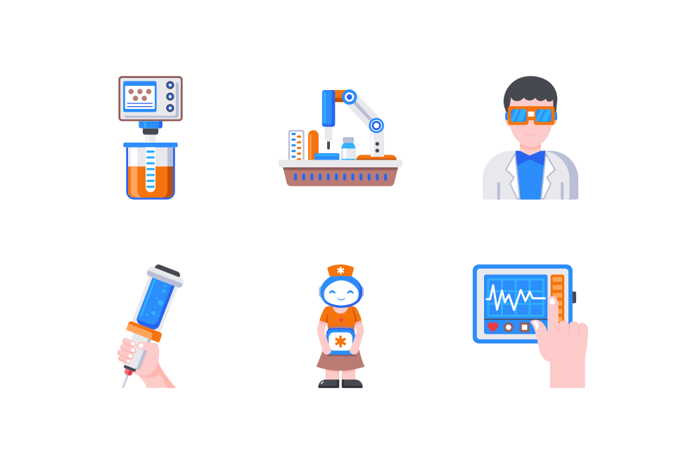 Medical Engineering Icon Set Large Set Preview