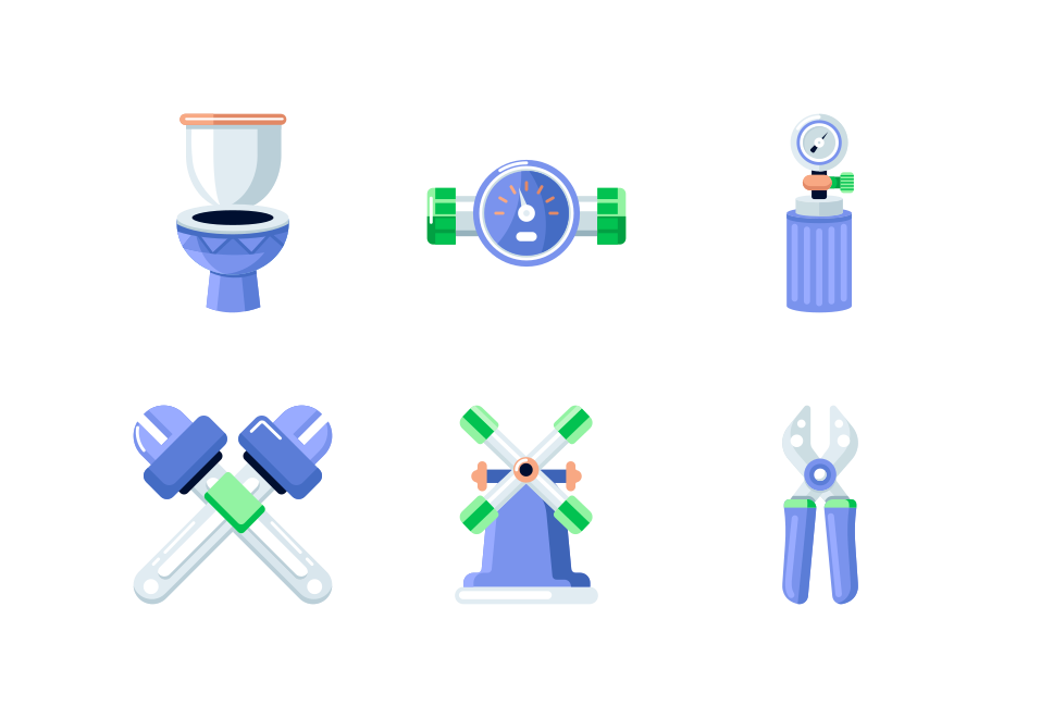 Plumbing Icon Art Set Large Set Preview