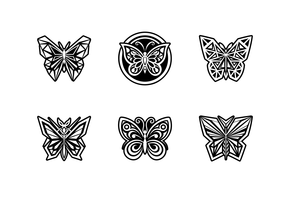 Butterfly Logo Art Set Large Set Preview