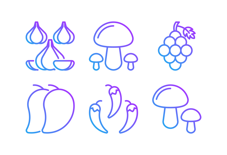 Vegetables and Fruits Large Set Preview