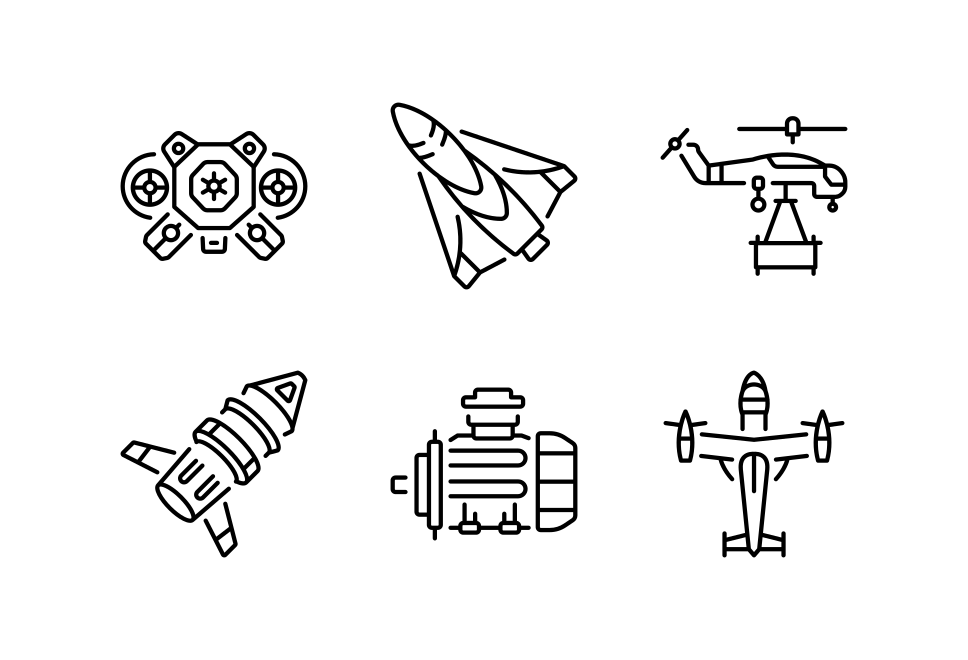 Aerospace Icon Art Set  Large Set Preview