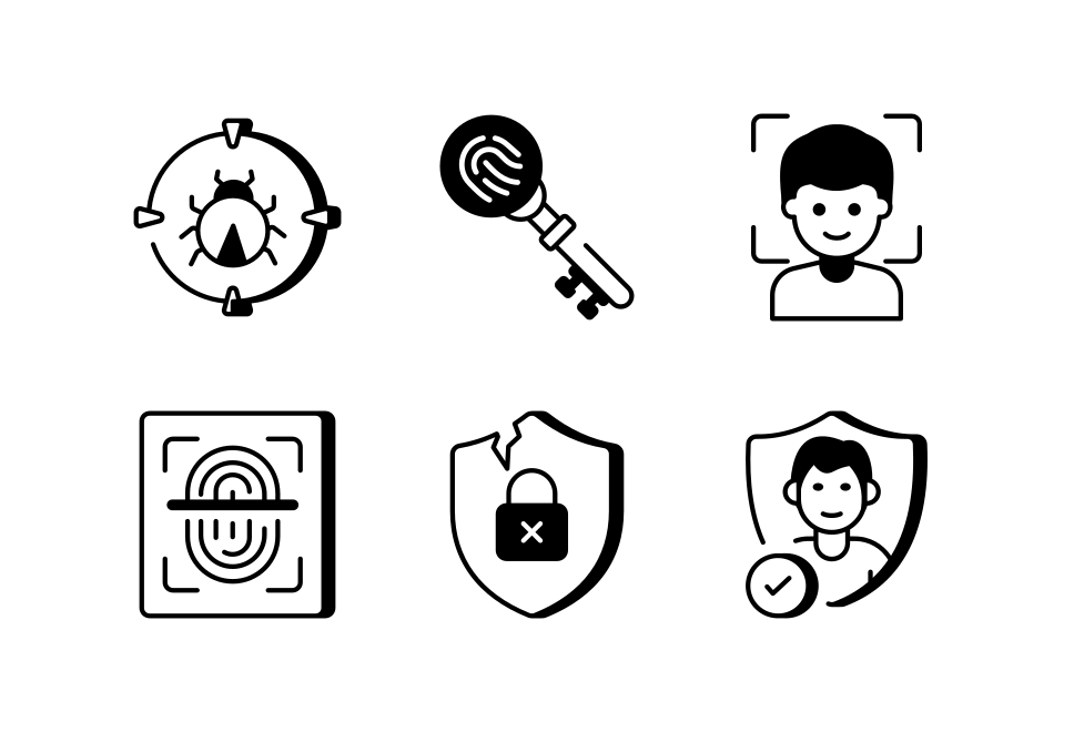 Cybersecurity Icons Art Set Large Set Preview