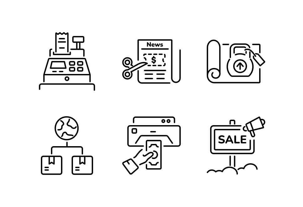 Retail Store Icon Set Large Set Preview