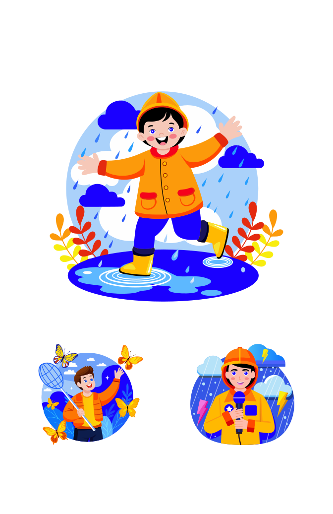 Winter and Seasons Illustrations Set  Large Set Preview