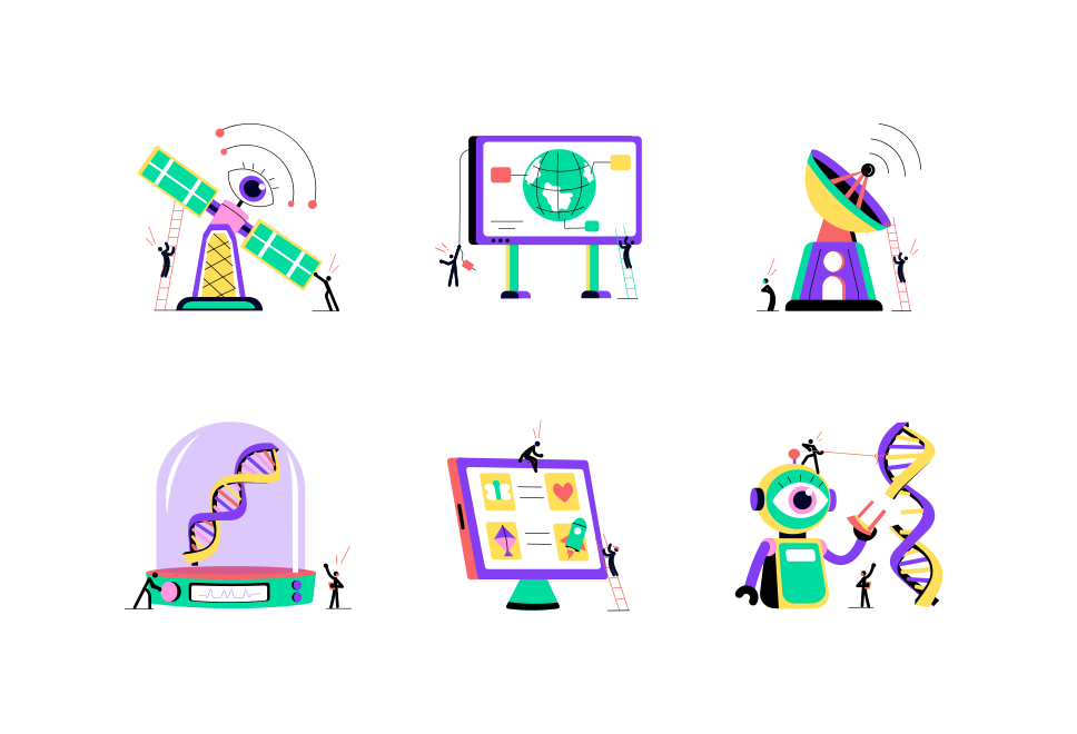 Science and Space Illustration Set  Large Set Preview