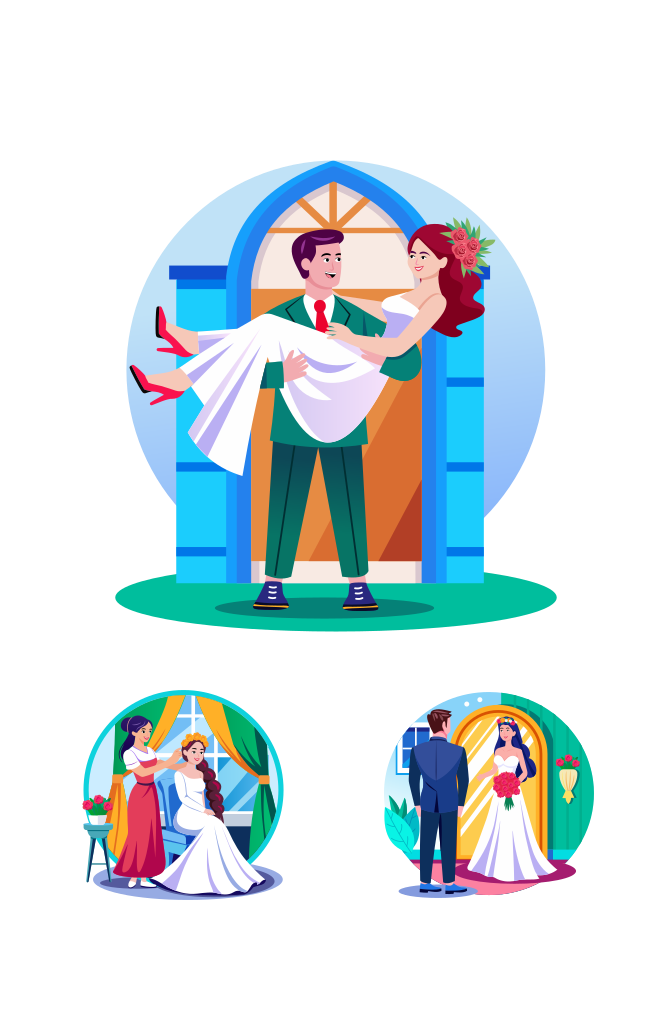 Wedding Illustration Art Set Large Set Preview