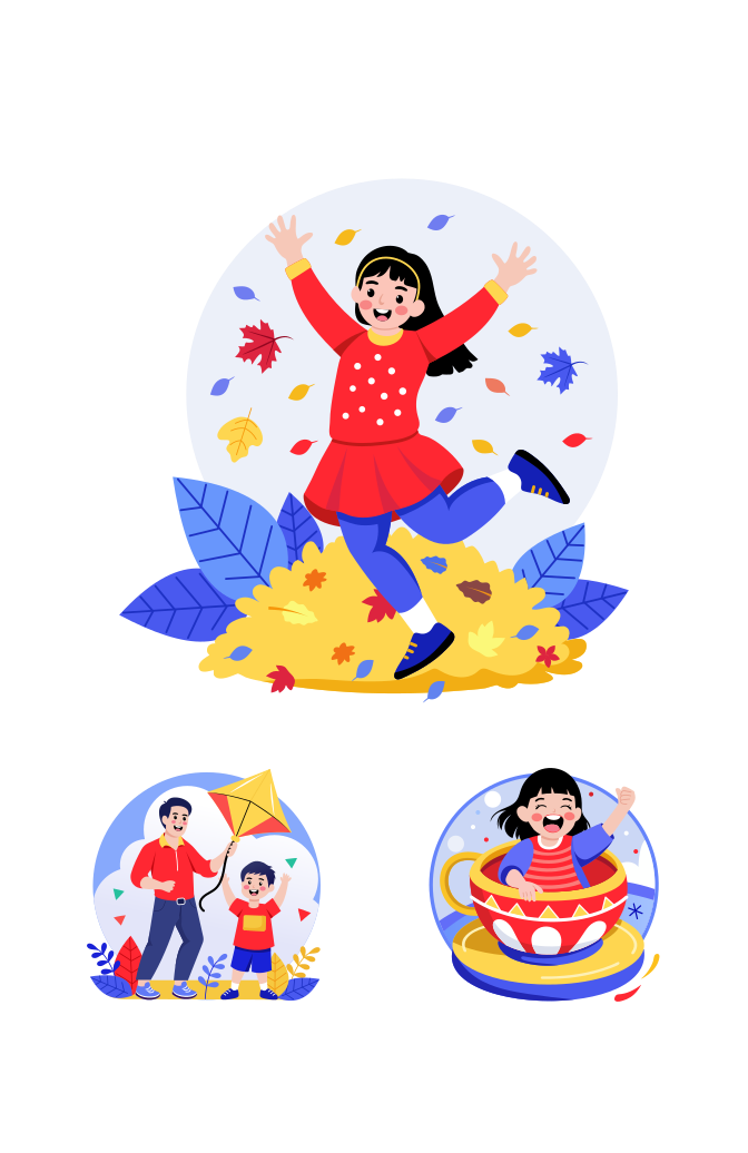 Happy People Illustration Art Set Large Set Preview