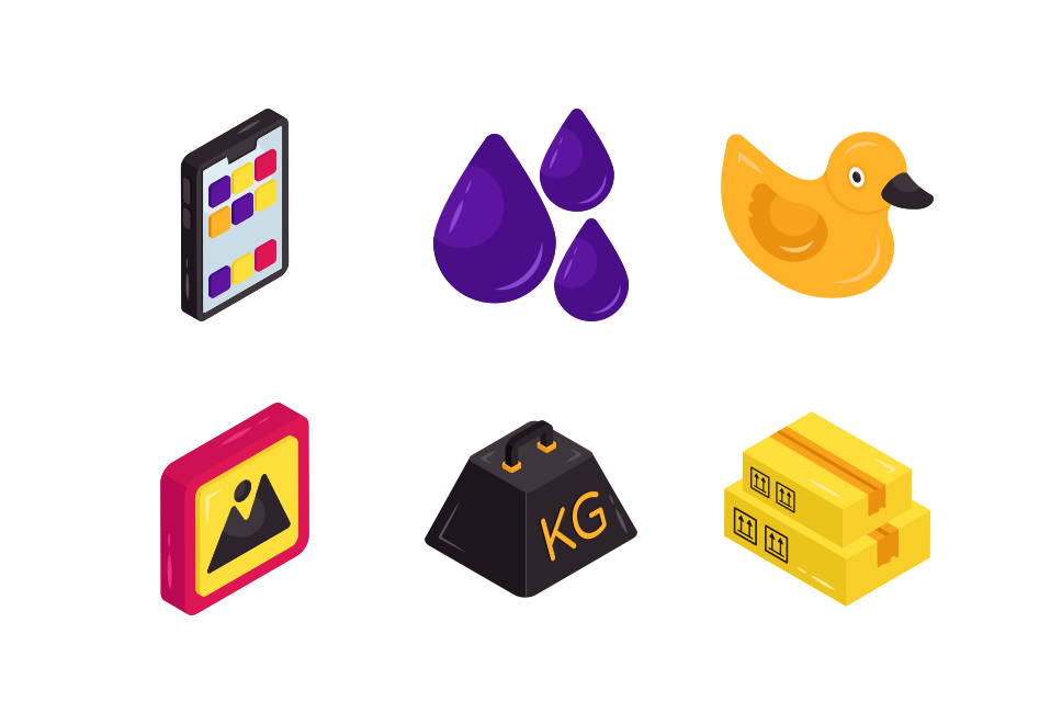 Miscellaneous Isometric Icons Vol 1 Large Set Preview