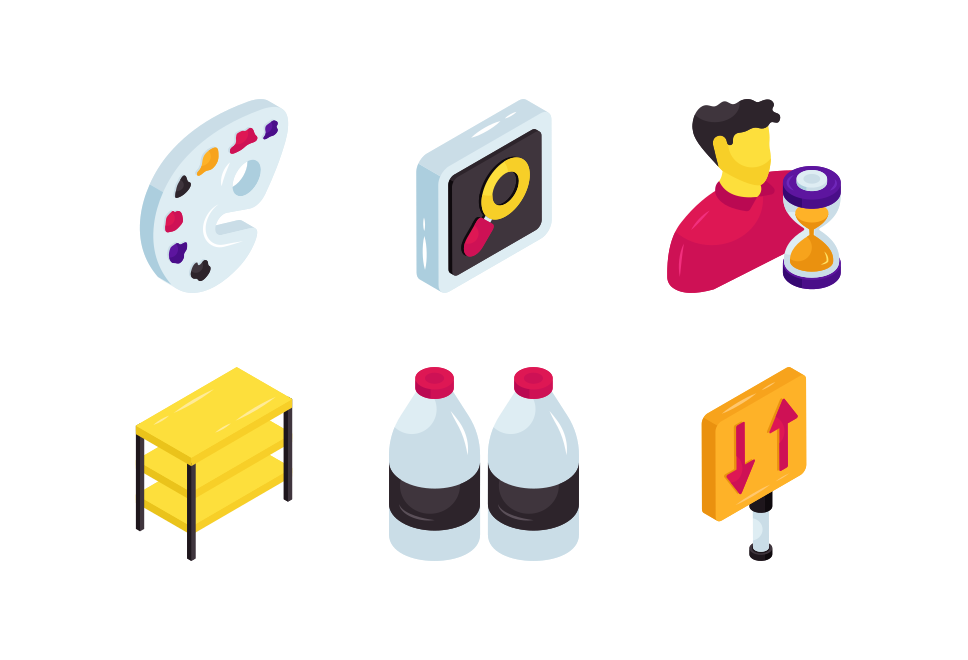 Miscellaneous Isometric Icons Vol 7 Large Set Preview