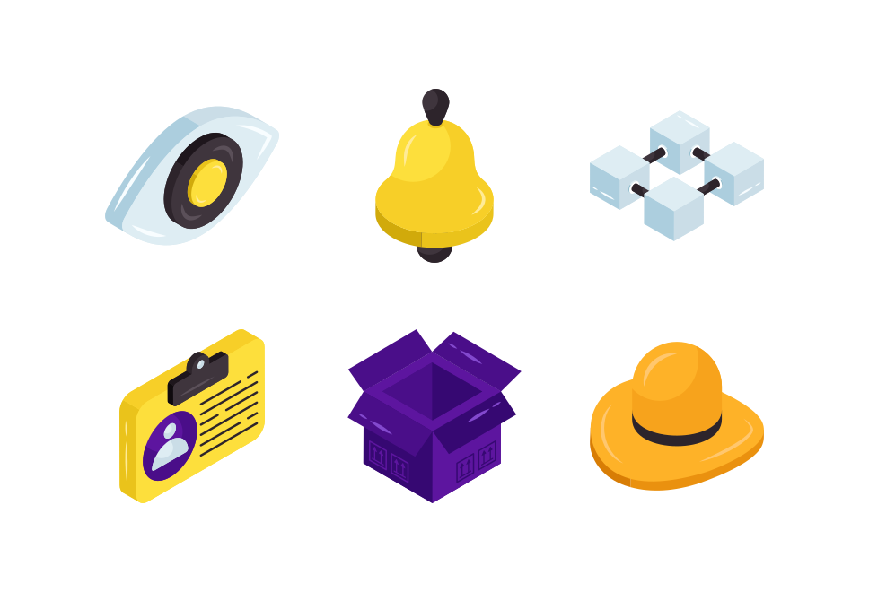 Miscellaneous Isometric Icons Vol 1 Large Set Preview