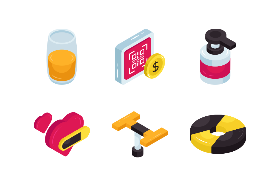 Miscellaneous Isometric Icons Vol 4 Large Set Preview