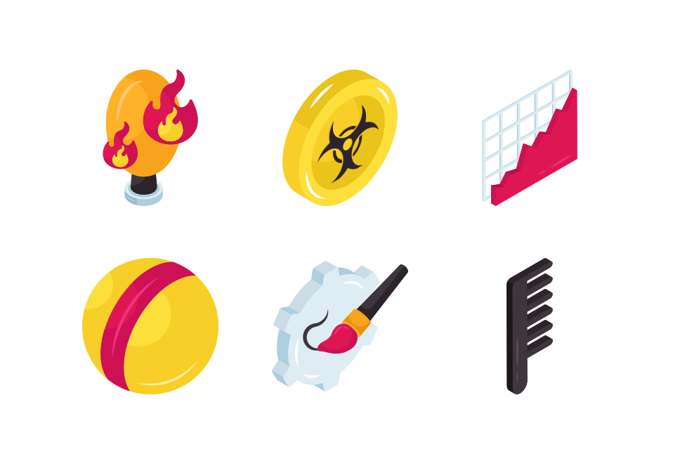 Miscellaneous Isometric Icons Vol 6 Large Set Preview