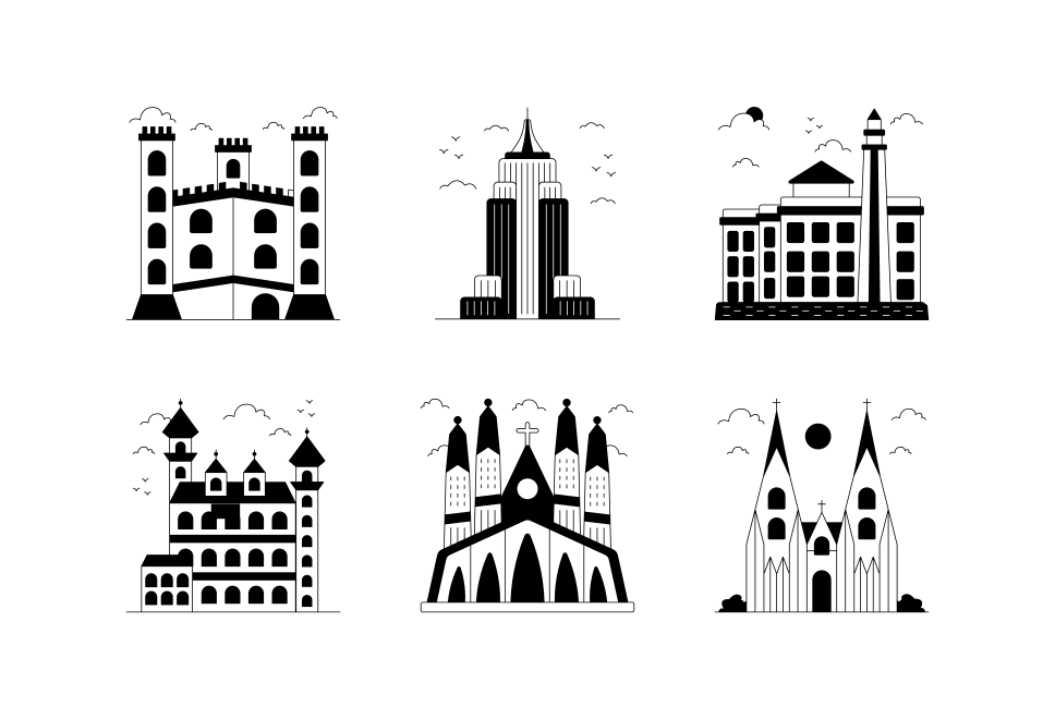 Landmark of Worlds Solid Icon  Large Set Preview