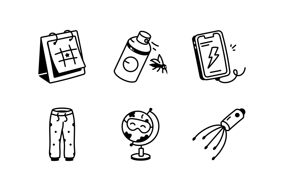 Sleep Doodle Icon Set  Large Set Preview