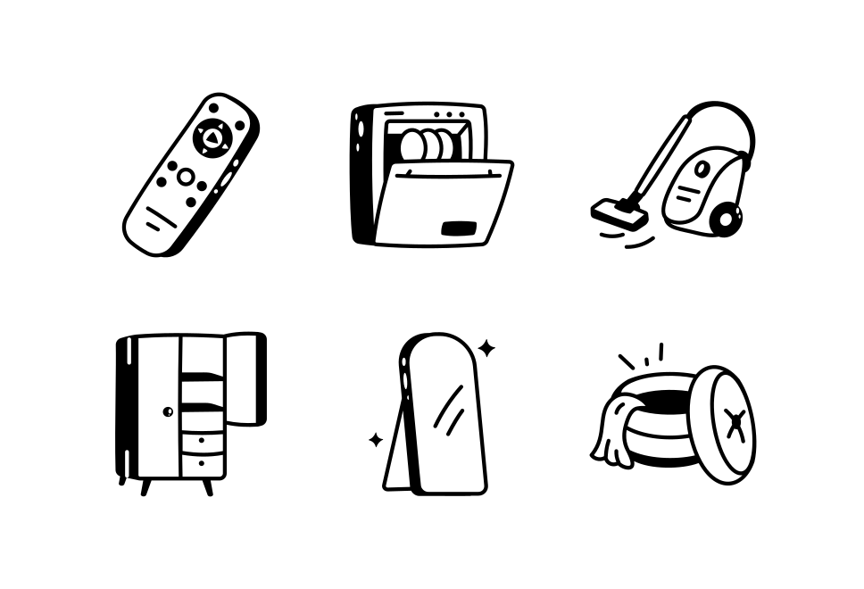 House Doodle Icon Set Large Set Preview