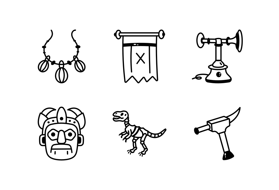Doodle Museum Icon Set Large Set Preview