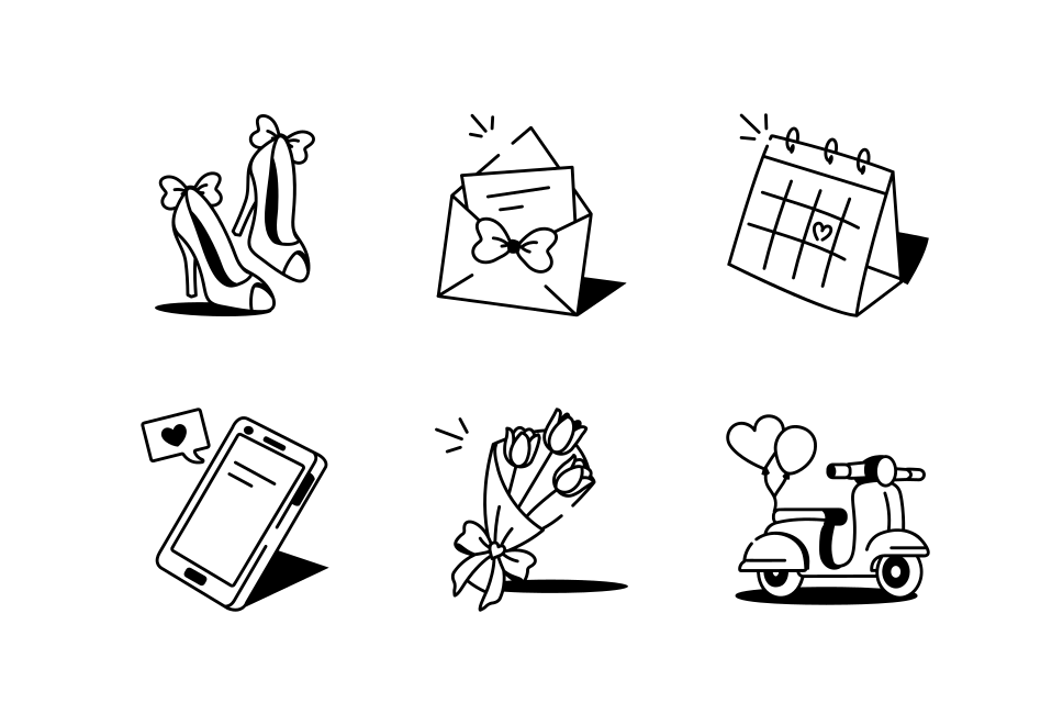 Wedding Drawing Art Set Large Set Preview