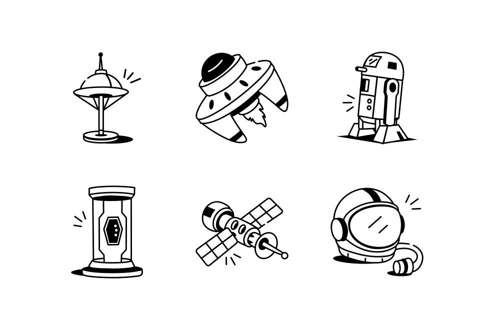 Space Drawing Art Set Large Set Preview