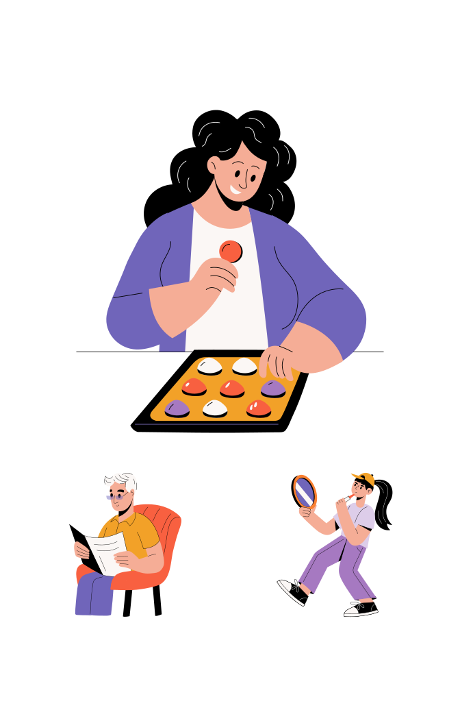 Everyday Activities Illustration Set Large Set Preview